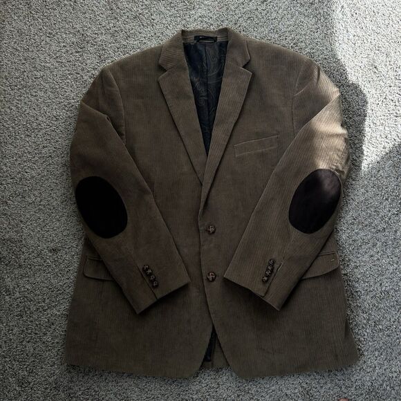 Vintage Ralph Lauren Light Brown Velvet Thick Corduroy Blazer Jacket Sport Coat - Picture 5 of 16